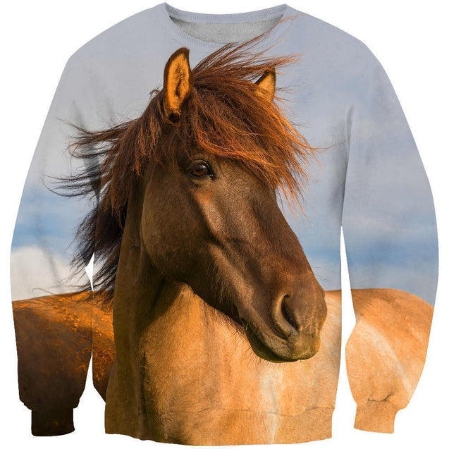 3D All Over Print Animals Horse Hoodie-Apparel-Phaethon-Sweatshirt-S-Vibe Cosy™