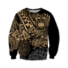 Samoa Polynesian Hoodie - Gold Turtle Flowing 3d all over printed shirt and short for man and women JJ120202 PL-Apparel-PL8386-Sweatshirt-S-Vibe Cosy™