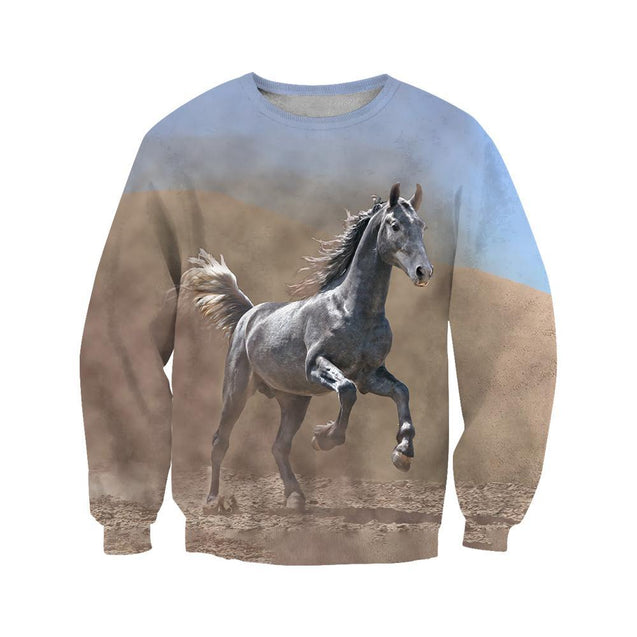 Beautiful White Horse Shirt - Winter Set for Men and Women JJ051211-Apparel-NNK-Hoodie-S-Vibe Cosy™