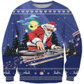 3D All Over Print Blue Santa Shirts-Apparel-Phaethon-Sweatshirt-S-Vibe Cosy™
