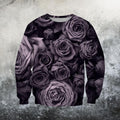 Black Floral Hoodie-Apparel-GP Art-Sweat Shirt-S-Vibe Cosy™