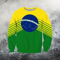 Brasil Flag Hoodie - Stripes Style-Apparel-Phaethon-Sweat Shirt-S-Vibe Cosy™