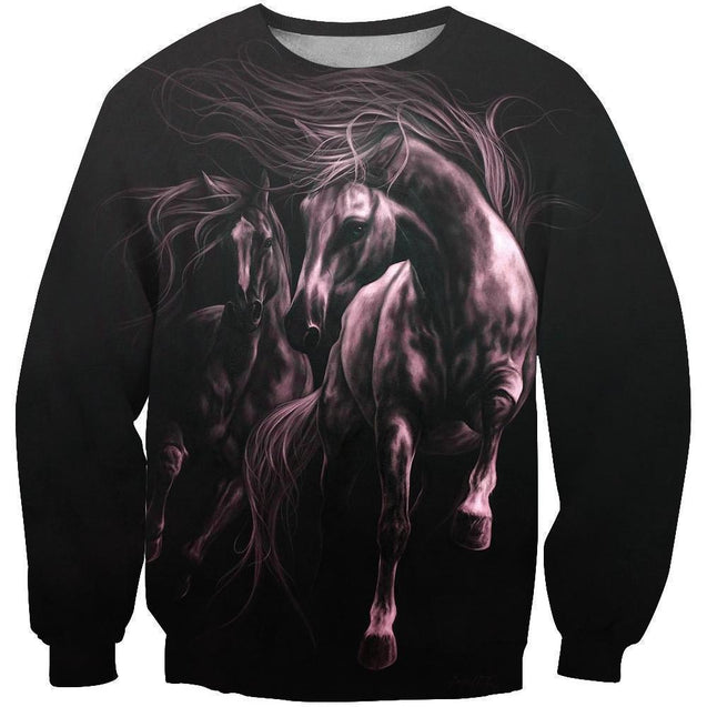 All Over Print Horse Light 2-Apparel-Phaethon-Sweatshirt-S-Vibe Cosy™