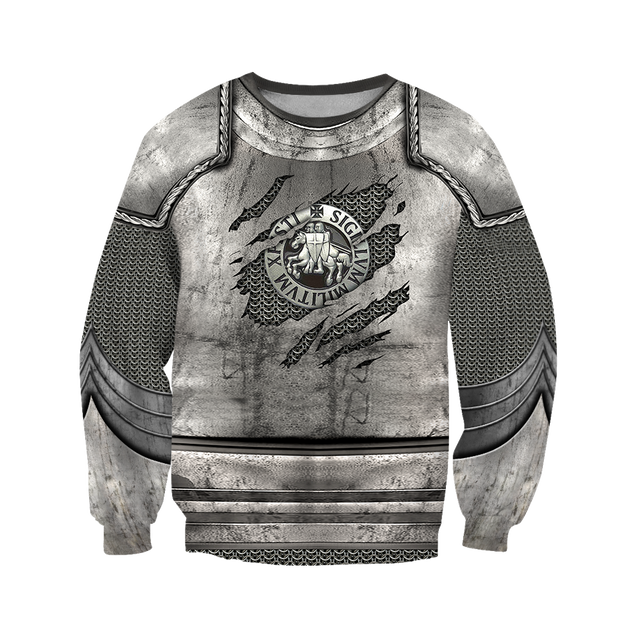 Knight Templar 3D All Over Printed Hoodie Chainmail JJ050301-Apparel-MP-sweatshirt-S-Vibe Cosy™