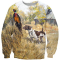 3D All Over Print 3 Hunting Dog Pheasant Hoodie-Apparel-Phaethon-Sweatshirt-S-Vibe Cosy™