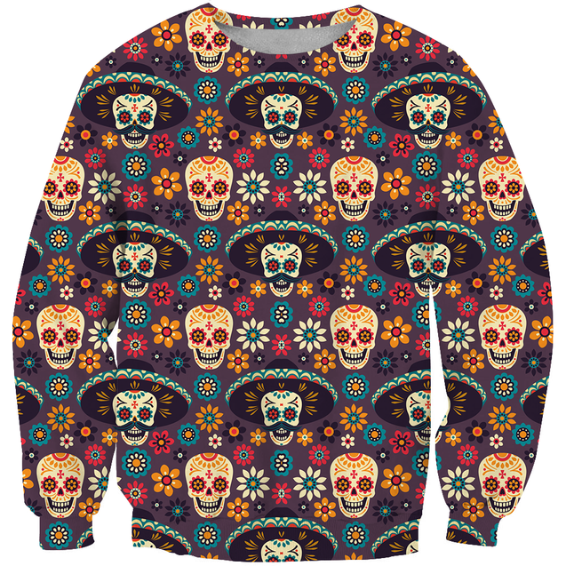 Blusa Bsc Mexican Hat Skull-Apparel-Phaethon-Sweatshirt-S-Vibe Cosy™