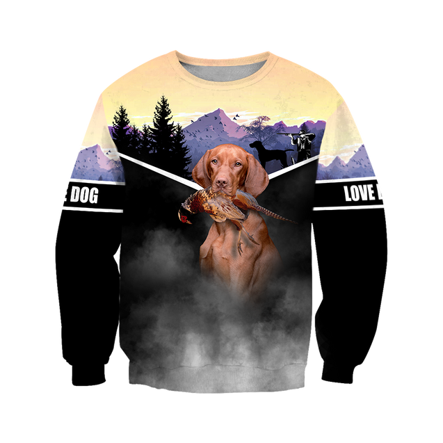 Pheasant Vizsla Hunting 3D All Over Printed Shirts For Men And Women JJ110203-Apparel-MP-Sweatshirts-S-Vibe Cosy™