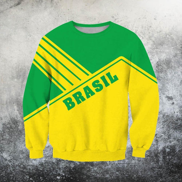 Brasil Coat Of Arms Hoodie - Mount Style-Apparel-Phaethon-Sweat Shirt-S-Vibe Cosy™