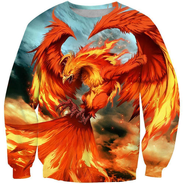 Fire Phoenix 3D All Over Printing hoodie-Apparel-Phaethon-Sweatshirt-S-Vibe Cosy™