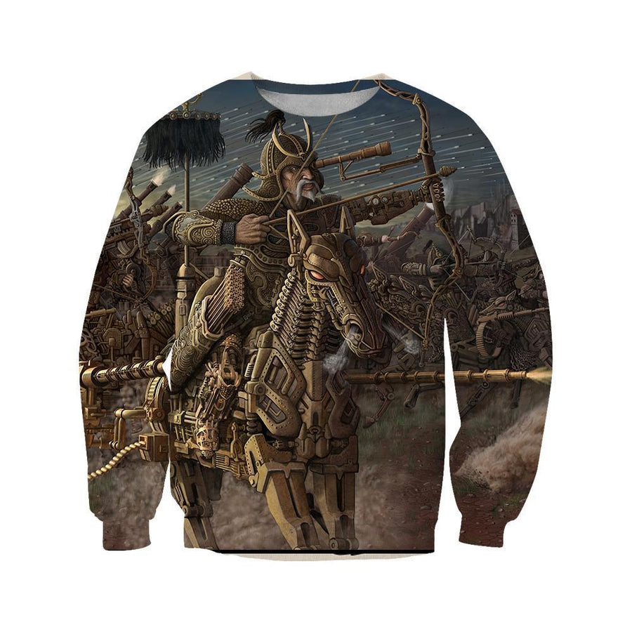 3D All Over Print Mongol Warriors Hoodie-Apparel-Khanh Arts-Hoodie-S-Vibe Cosy™