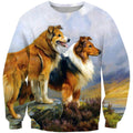 3D All Over Print Dog Art Shirts-Apparel-Phaethon-Sweatshirt-S-Vibe Cosy™