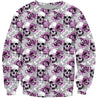 3D All Over Print Skull And Violet flower Shirts-Apparel-Phaethon-Sweatshirt-S-Vibe Cosy™
