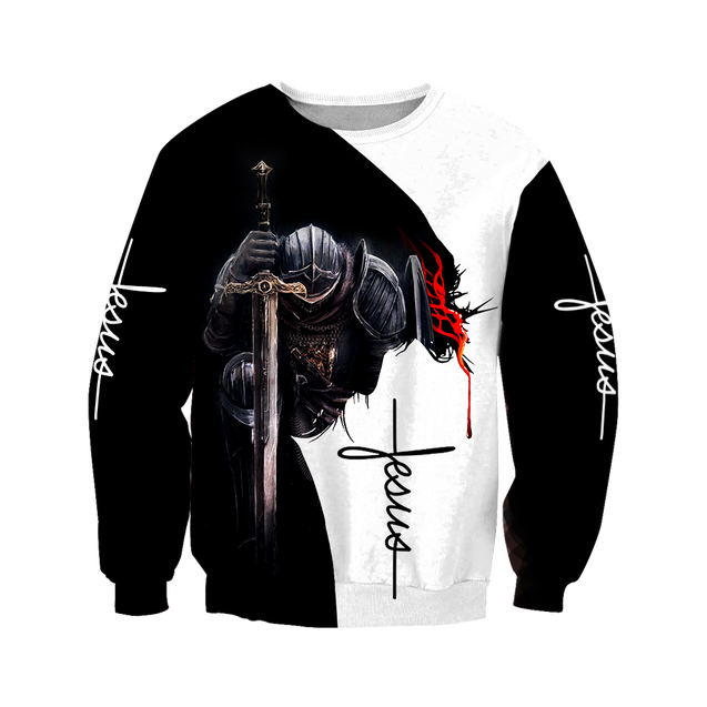 Knight God Jesus 3D All Over Printed Shirt Hoodie For Men And Women JJ060401-Apparel-MP-Sweatshirt-S-Vibe Cosy™