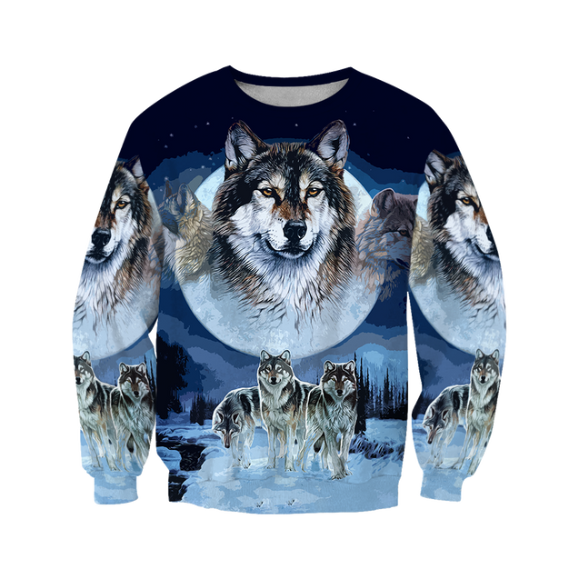 Native Wolf 3D Hoodie MP889-Apparel-MP-Sweatshirt-S-Vibe Cosy™