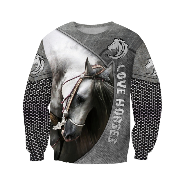 Love Beautiful Horse 3D All Over Printed Shirts MP12052001-Apparel-MP-Sweatshirts-S-Vibe Cosy™