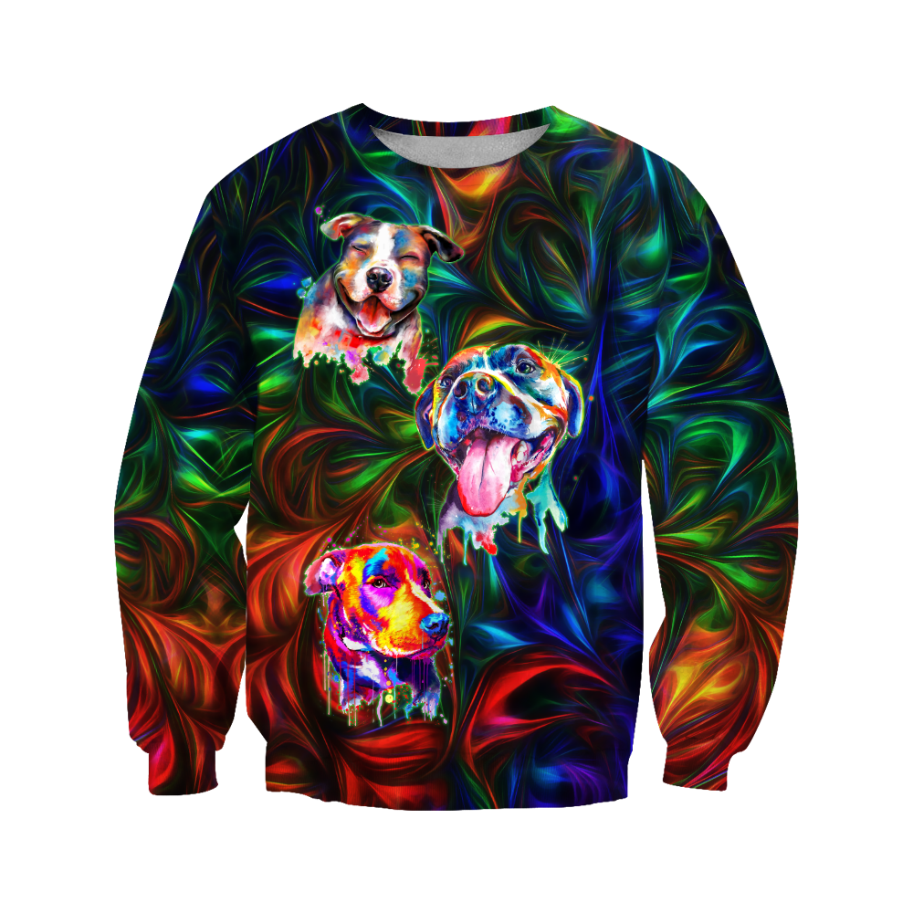 Colorful American Pit Bull Terrier Unisex Shirts JJW13102005