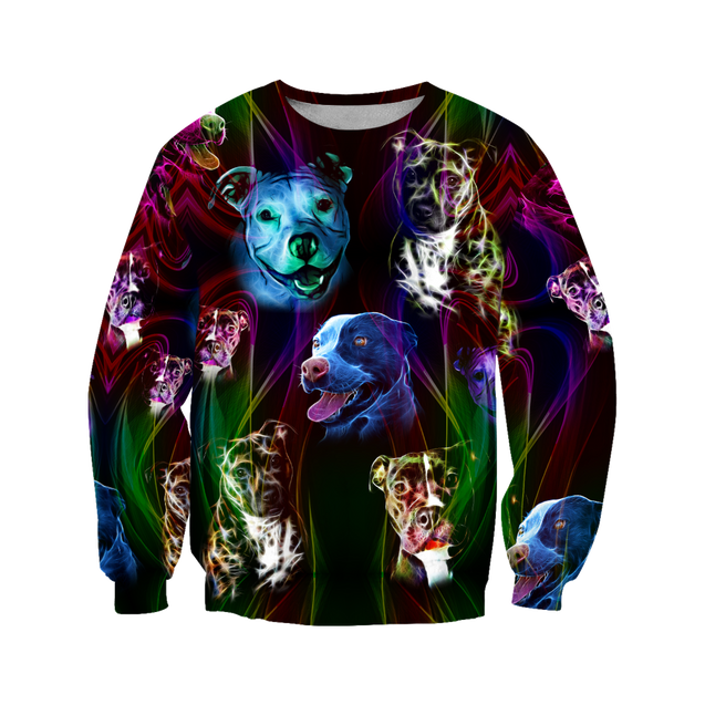 Colorful pitbull 3d hoodie shirt for men and women JJW12092003