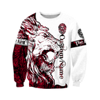 Custom Name The Red Alpha King Lion Tattoo 3D All Over Printed Unisex Shirt