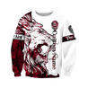 Custom Name The Red Alpha King Lion Tattoo 3D All Over Printed Unisex Shirt