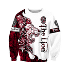 The Red Lion Tattoo Over Printed Hoodie