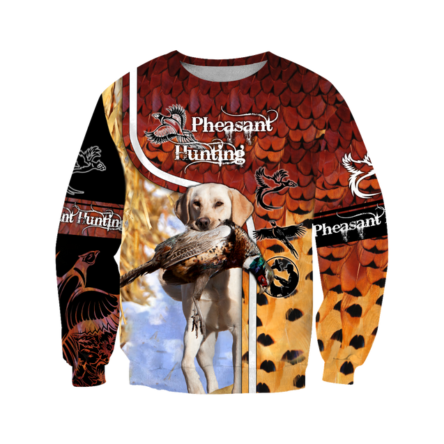 Pheasant Hunting Camo 3D Over Printed Unisex Deluxe Hoodie ML