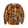 Halloween Pumpkin and Owl Over Printed Shirts For Men and Women JJW07082003