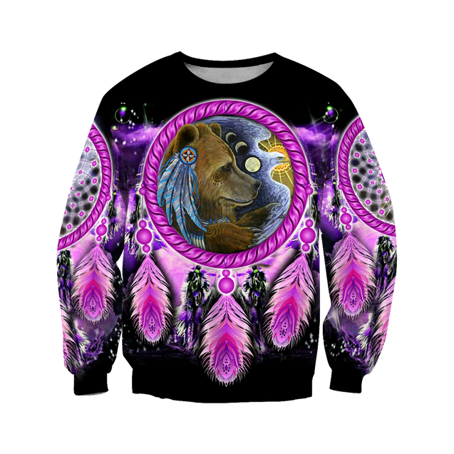 Native American Bear 3D All Over Printed Shirts JJ21052001-Apparel-MP-Sweatshirt-S-Vibe Cosy™