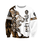 The Gold Lion Tattoo Over Printed Hoodie