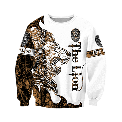The Gold Lion Tattoo Over Printed Hoodie