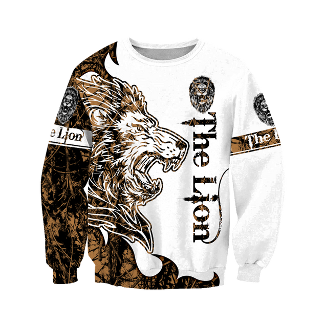 The Gold Lion Tattoo Over Printed Hoodie