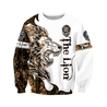 The Gold Lion Tattoo Over Printed Hoodie