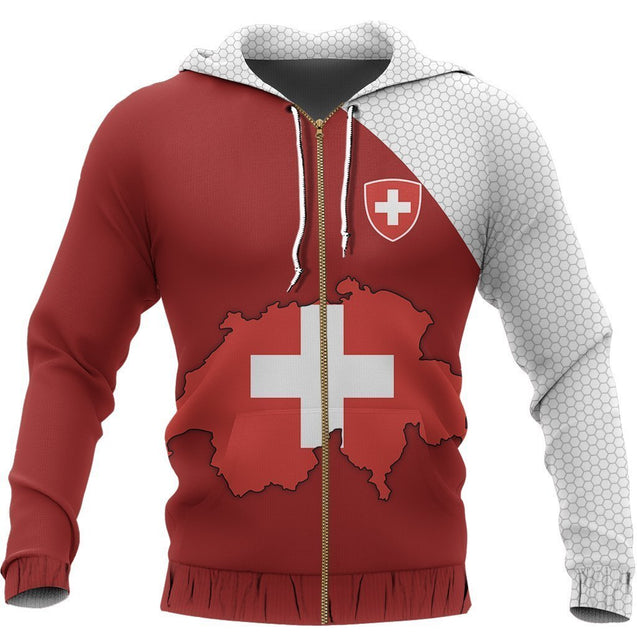 Switzerland Map Special Hoodie-Apparel-Phaethon-Zip-S-Vibe Cosy™