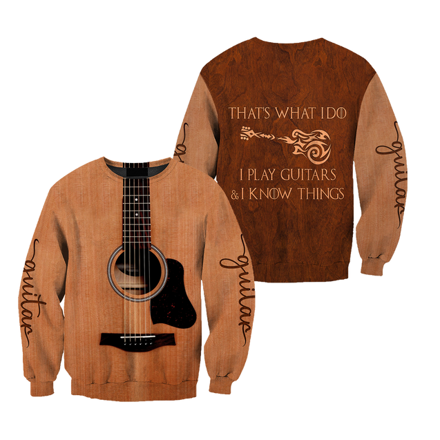 Guitar 3D That's What I do I Play Guitars And I Know Things All Over Printed Shirts For Men And Women TR09012104