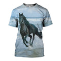 3D All Over Printed Horse Black Shirts And Shorts-Apparel-HP Arts-T-Shirt-S-Vibe Cosy™