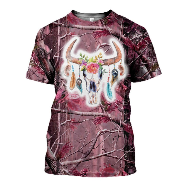 3D All Over Printed Camo deer Clothes-Apparel-HP Arts-T-Shirt-S-Vibe Cosy™