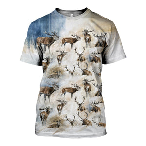 3D Printed Deer Clothes-Apparel-6teenth World-T-Shirt-S-Vibe Cosy™