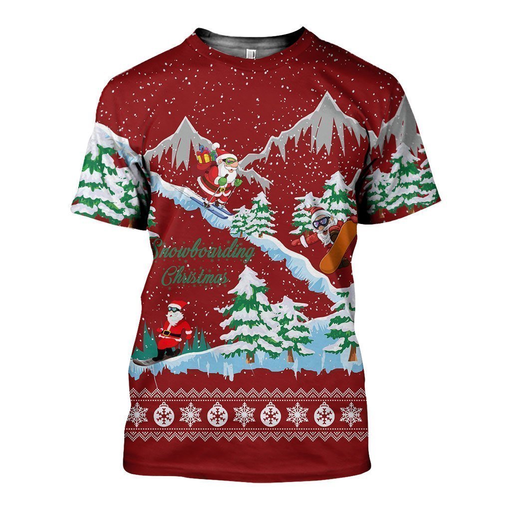 3D All Over Printed Snowboarding Christmas-Apparel-6teenth World-T-Shirt-S-Vibe Cosy™