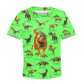 3D All Over Printed Green Dinosaurs T-Rex Shirts-Apparel-HP Arts-T-Shirt-TODDLER 2T-Vibe Cosy™