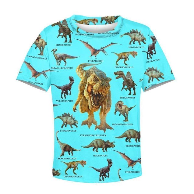 3D All Over Printed Blue Dinosaurs T-Rex Shirts-Apparel-HP Arts-T-Shirt-TODDLER 2T-Vibe Cosy™
