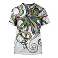3D All Over Printed Octopsychedelia Shirts and Shorts-Apparel-HP Arts-T-Shirt-S-Vibe Cosy™