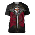 3D All Over Printed Knights Templar T-shirt Hoodie-HP Arts-T-shirt-XS-Vibe Cosy™