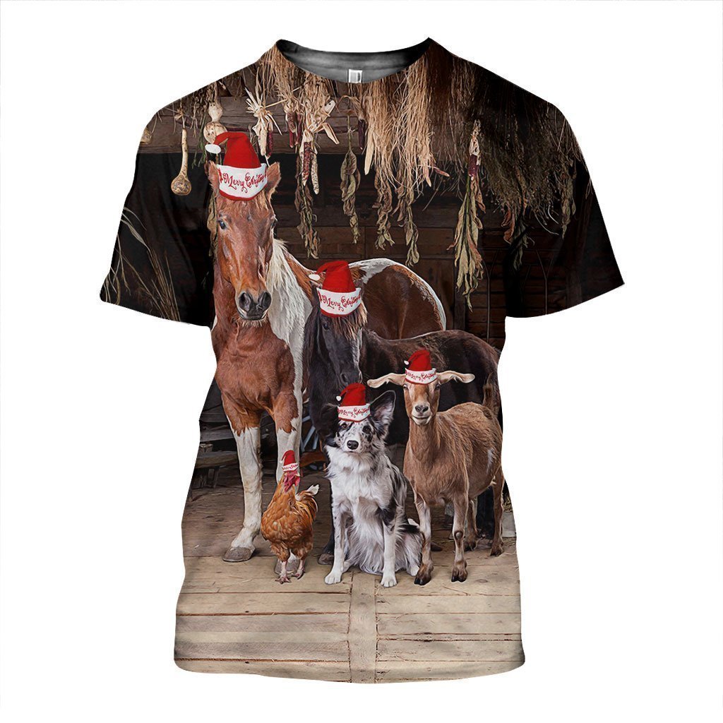 3D All Over Printed Christmas Family Farm Shirt-Apparel-6teenth World-T-Shirt-S-Vibe Cosy™