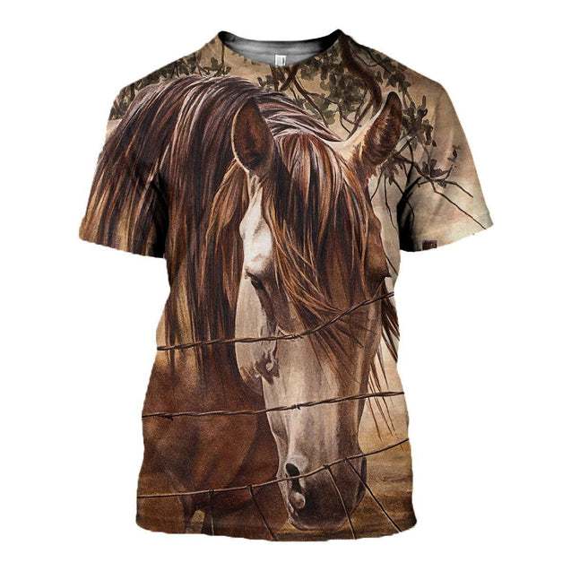 3D All Over Printed Horse Art-Apparel-HP Arts-T-Shirt-S-Vibe Cosy™