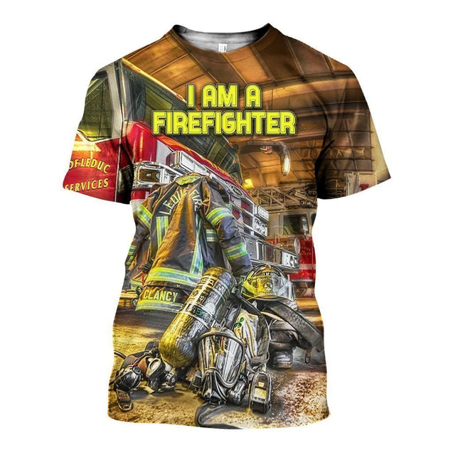 3D All Over Printed Fire Fighter Job-Apparel-HP Arts-T-Shirt-S-Vibe Cosy™