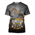 3D All Over Printed CAT Excavator Shirts and Shorts-Apparel-HP Arts-T-Shirt-S-Vibe Cosy™