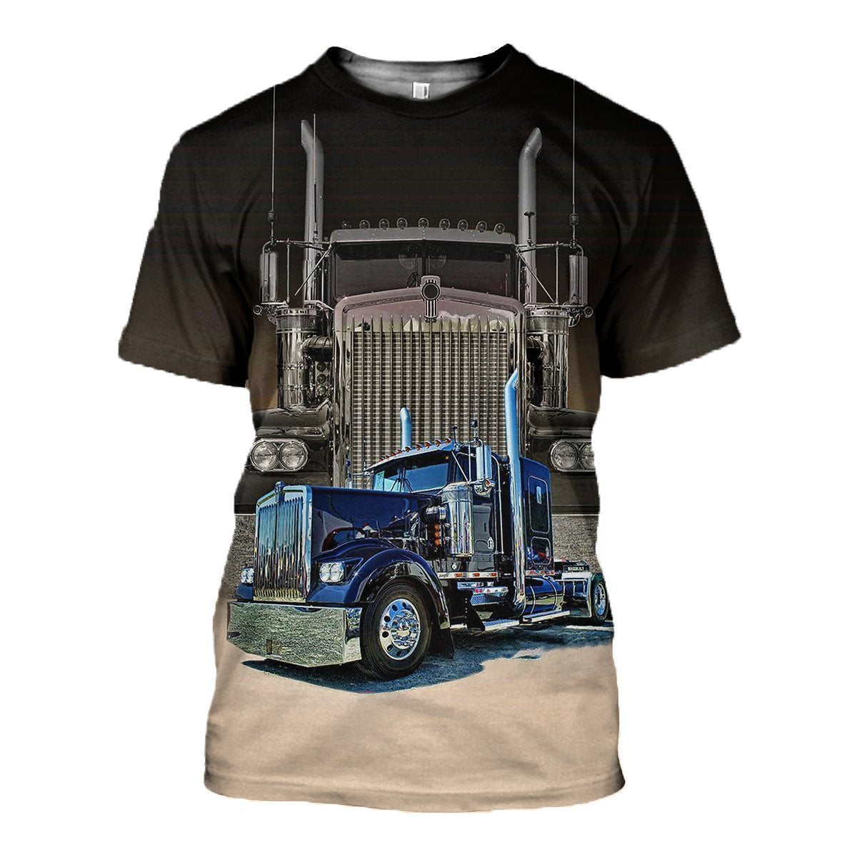 3D All Over Printed Big Truck - Semi Truck Clothes-Apparel-HP Arts-T-Shirt-S-Vibe Cosy™