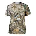 3D All Over Printed Deer in Camo-Apparel-HP Arts-T-Shirt-S-Vibe Cosy™