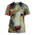 3D All Over Printed Beautiful Art Horse Clothes-Apparel-HP Arts-T-Shirt-S-Vibe Cosy™