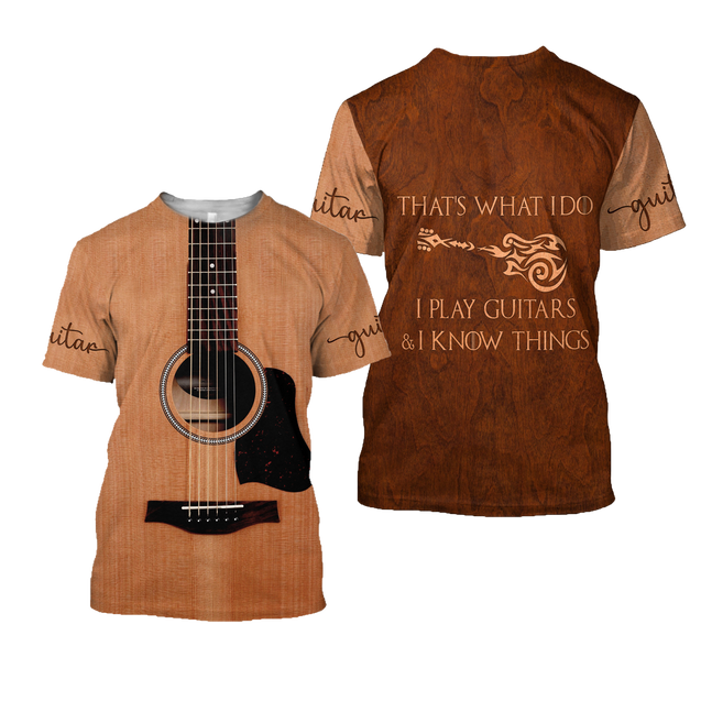 Guitar 3D That's What I do I Play Guitars And I Know Things All Over Printed Shirts For Men And Women TR09012104