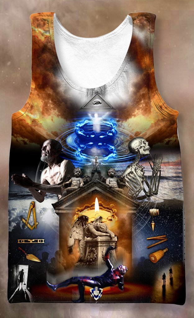 3D All Over Print Third Degree Masonic Tracing Board Hoodie-Apparel-HD09-Tank Top-S-Vibe Cosy™
